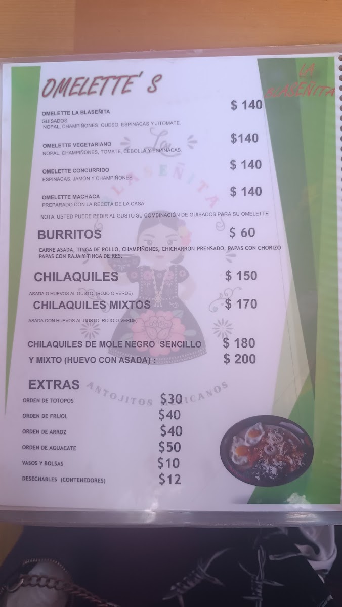 La Blaseñita Menu - Image 2